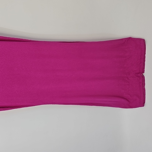 SKIMS Lounge Dress Shimmering Barbie Pink Mermaid Long Maxi Adjustable Straps - Picture 13 of 16